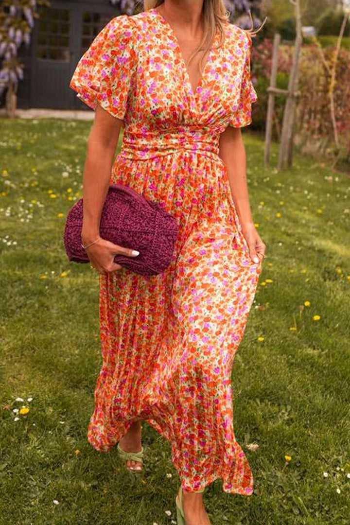 Vestido largo minifloral