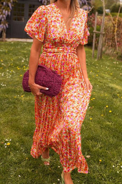 Vestido largo minifloral