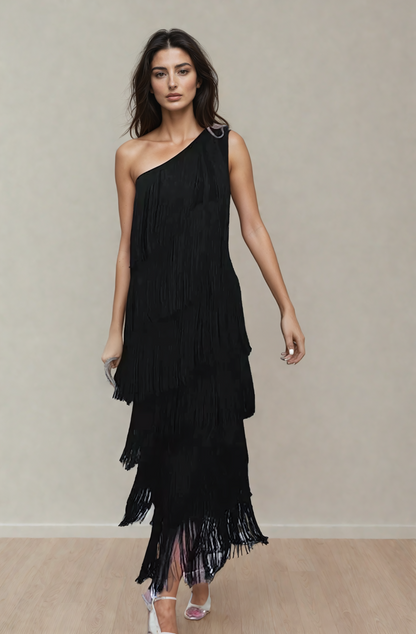 Vestido con flecos Lauren