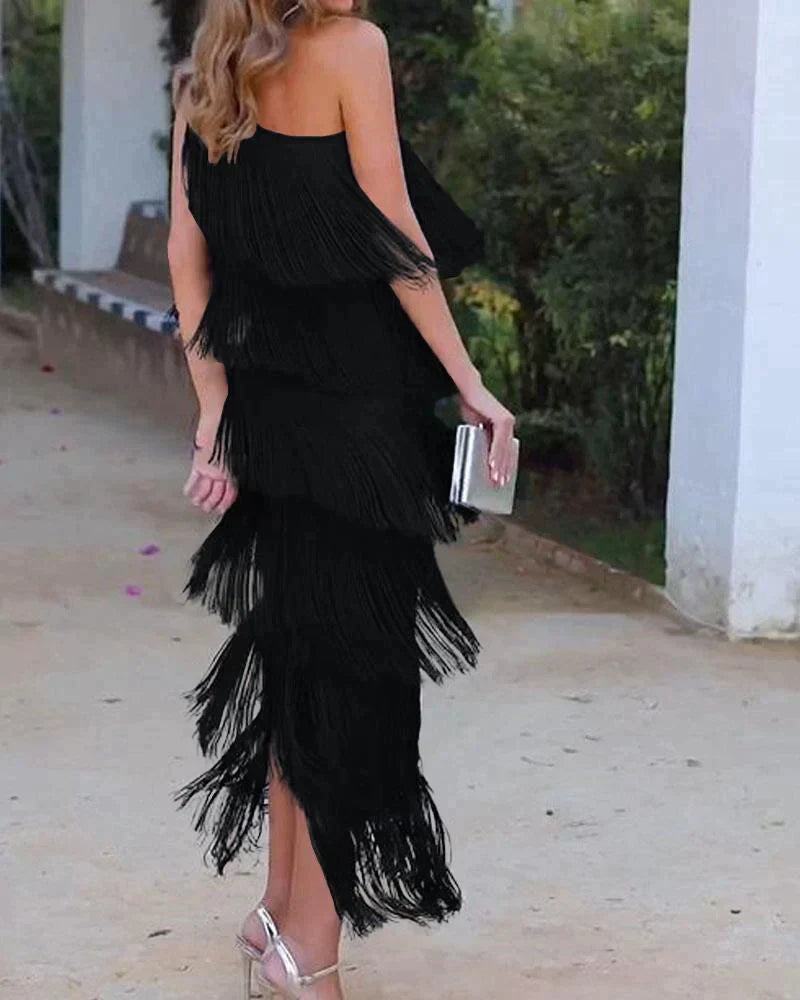 Vestido con flecos Lauren