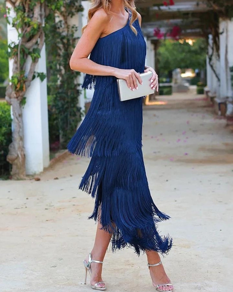 Vestido con flecos Lauren
