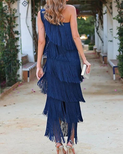 Vestido con flecos Lauren