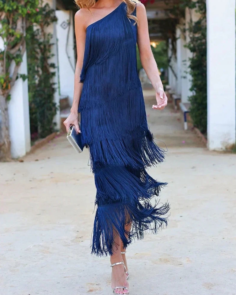 Vestido con flecos Lauren