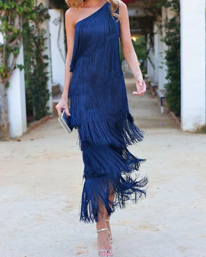Vestido con flecos Lauren