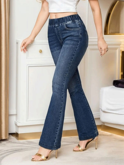 Pantalones vaqueros con cintura elástica