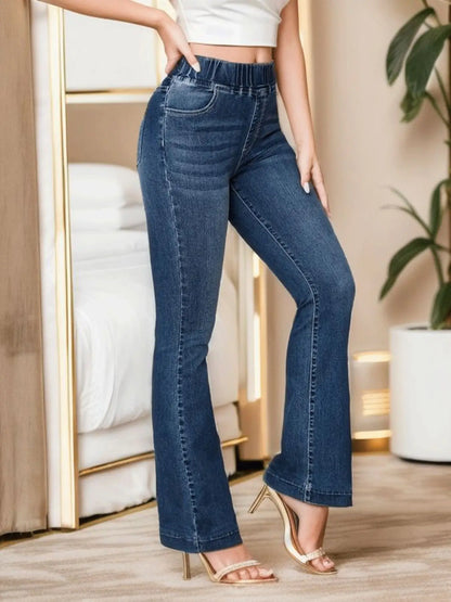 Pantalones vaqueros con cintura elástica