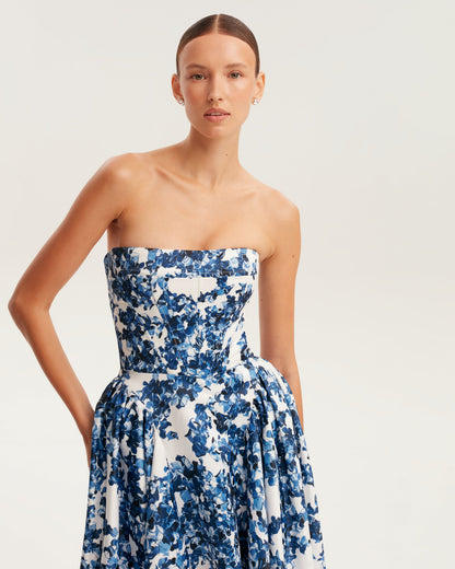 Vestido largo con estampado floral Azalea