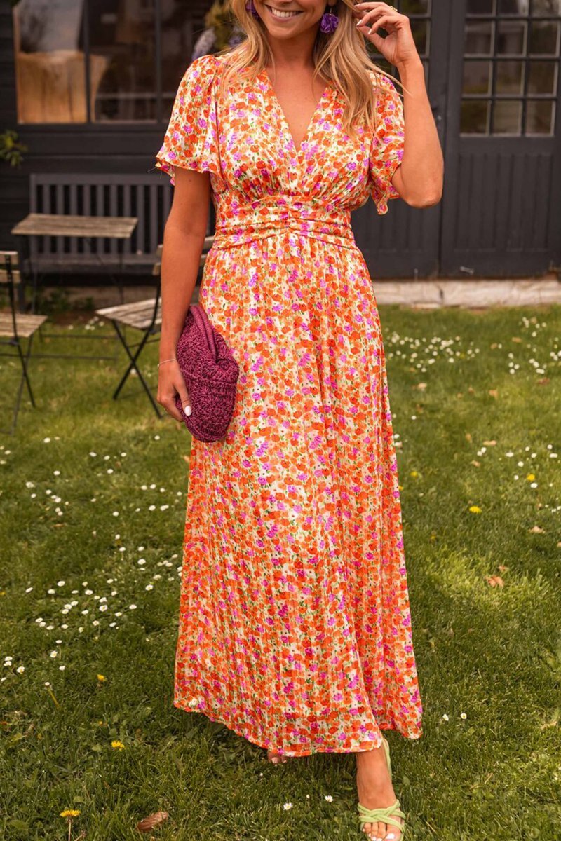 Vestido largo minifloral