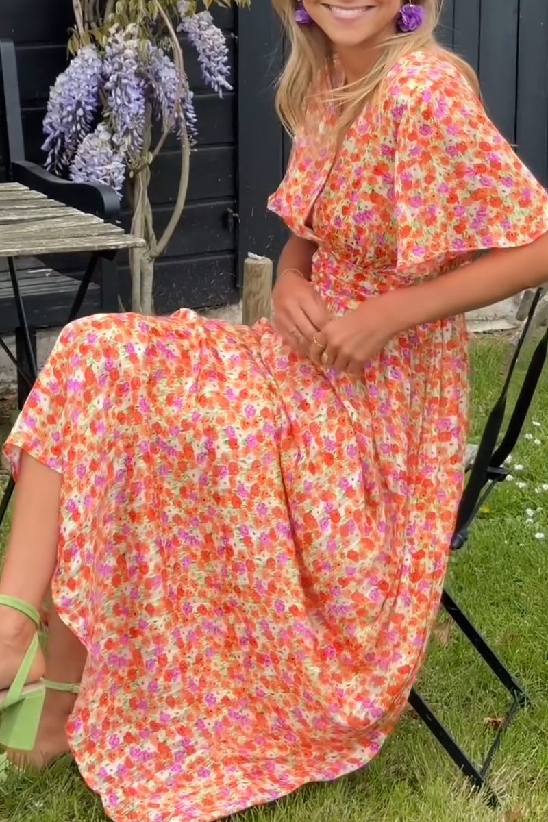 Vestido largo minifloral